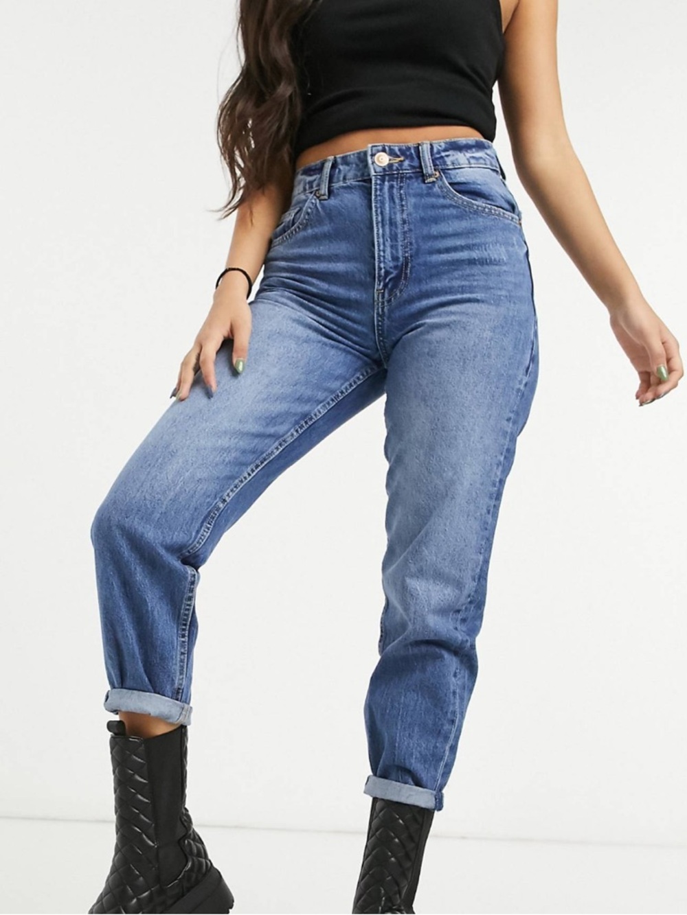 Bershka Blue Mom Jeans
